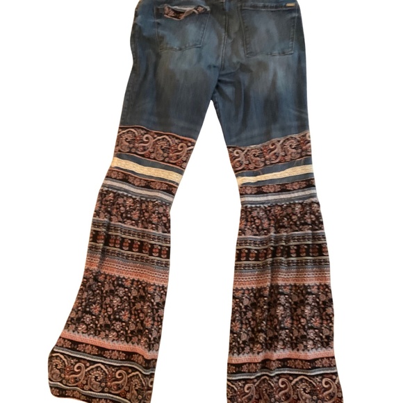 Handmade Funky BOHO jeans34 waist inseam 37 - Picture 2 of 2